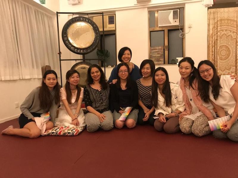 EFT Trainer Falguni Mather giving a workshop on EFT in Hong Kong