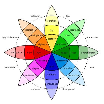 Plutchik's wheel of emotions